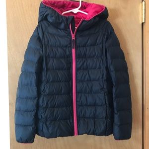 Navy Blue UniQlo Lightweight Down Jacket, Size 7-8
